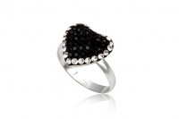 anel prata com swarovski